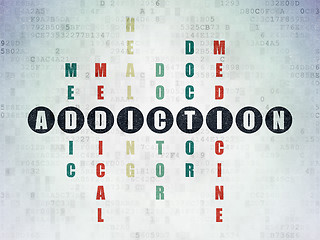 Image showing Healthcare concept: Addiction in Crossword Puzzle