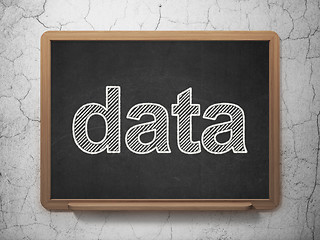 Image showing Information concept: Data on chalkboard background