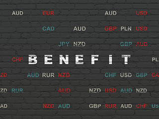 Image showing Finance concept: Benefit on wall background