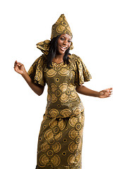 Image showing Dancing african woman