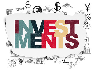 Image showing Banking concept: Investments on Torn Paper background