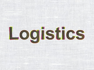 Image showing Finance concept: Logistics on fabric texture background