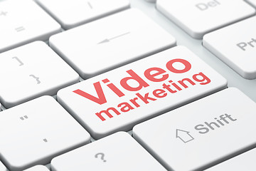 Image showing Business concept: Video Marketing on computer keyboard background