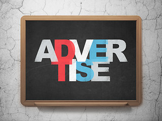 Image showing Advertising concept: Advertise on School Board background