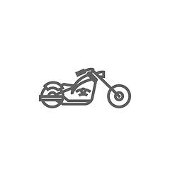 Image showing Motorcycle line icon.