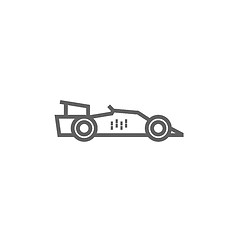 Image showing Race car line icon.