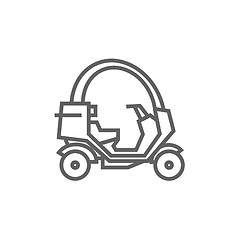 Image showing Rickshaw line icon.