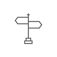 Image showing Travel traffic sign line icon.