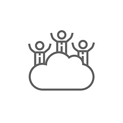 Image showing Cloud computing line icon.