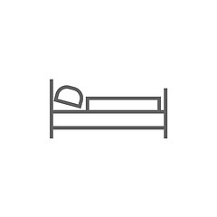 Image showing Bed line icon.