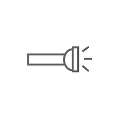 Image showing Flashlight line icon.