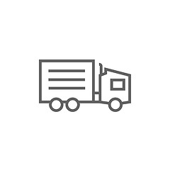 Image showing Delivery truck line icon.