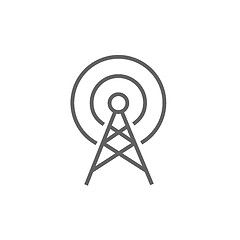 Image showing Antenna line icon.