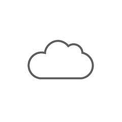 Image showing Cloud computing line icon.