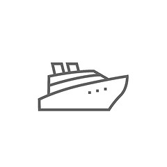 Image showing Cruise ship line icon.