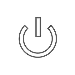 Image showing Power button line icon.