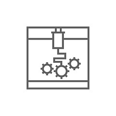 Image showing Tree D printing line icon.