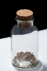Image showing old glass herb bottle