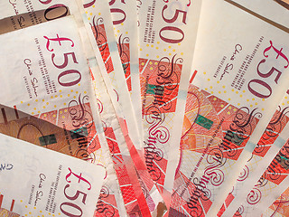 Image showing Fifty Pound notes