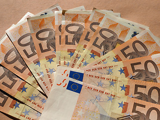 Image showing Fifty Euro notes