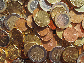 Image showing Many Euro coins