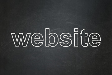 Image showing Web development concept: Website on chalkboard background