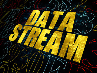 Image showing Information concept: Data Stream on Digital background