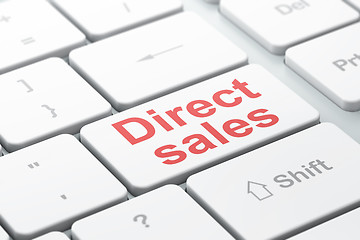 Image showing Marketing concept: Direct Sales on computer keyboard background