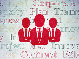 Image showing Business concept: Business People on Digital Paper background