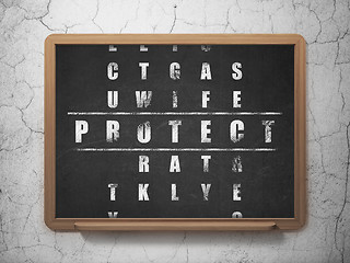 Image showing Safety concept: Protect in Crossword Puzzle