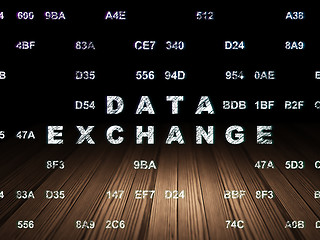 Image showing Information concept: Data Exchange in grunge dark room