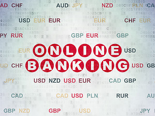 Image showing Money concept: Online Banking on Digital Paper background