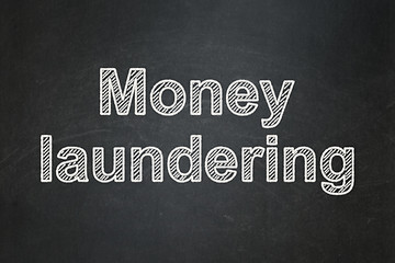 Image showing Money concept: Money Laundering on chalkboard background