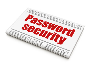 Image showing Protection concept: newspaper headline Password Security