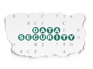 Image showing Protection concept: Data Security on Torn Paper background