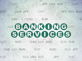 Image showing Money concept: Banking Services on Digital Paper background