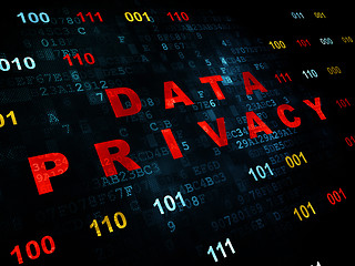 Image showing Protection concept: Data Privacy on Digital background