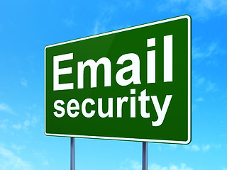 Image showing Safety concept: Email Security on road sign background