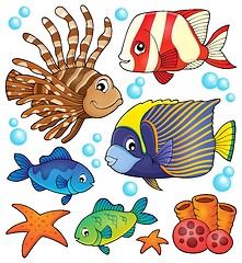 Image showing Coral reef fish theme collection 1