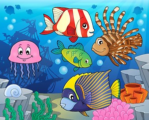 Image showing Coral reef fish theme image 2