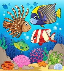 Image showing Coral reef fish theme image 1