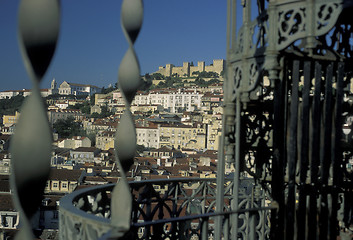 Image showing EUROPE PORTUGAL LISBON BAIXA CASTELO