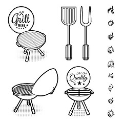 Image showing Barbecue grill vector