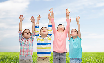 Image showing happy children celebrating victory