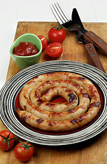 Image showing Grilled Spiral Sausage  