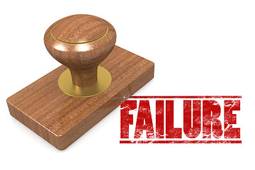 Image showing Failure wooded seal stamp