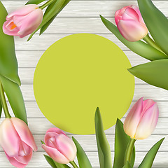 Image showing Tulips with frame. EPS 10 