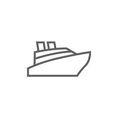 Image showing Cruise ship line icon.