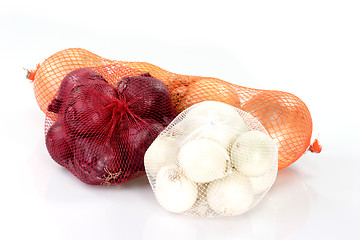Image showing Meshes of onions