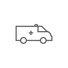 Image showing Ambulance car line icon.